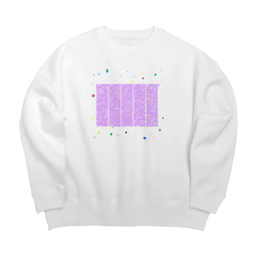 神秘的なパープルカラー円周率１０００桁 Big Crew Neck Sweatshirt