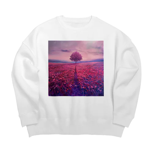 深紅の夕焼けに染まる風景　BLUE PLUM  691 Big Crew Neck Sweatshirt