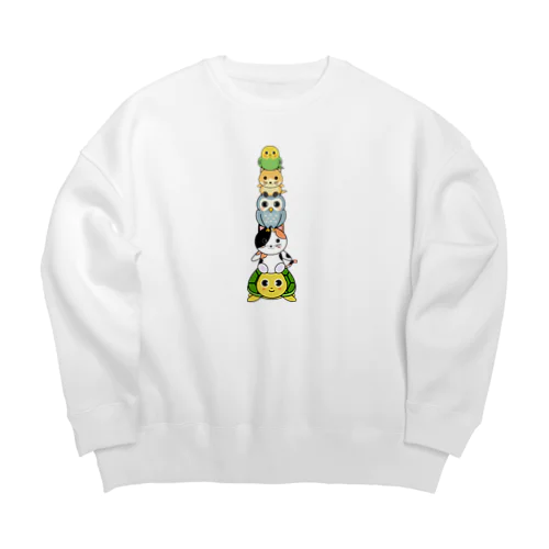 アニマルタワ〜 Big Crew Neck Sweatshirt