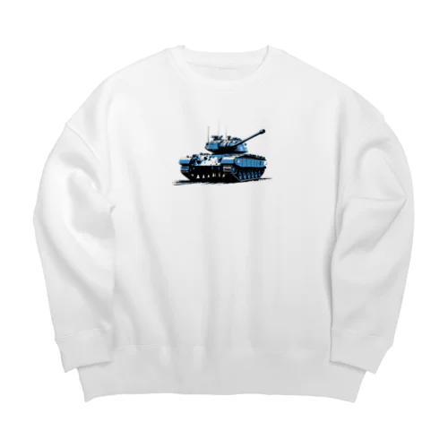 戦車イラスト01 Big Crew Neck Sweatshirt