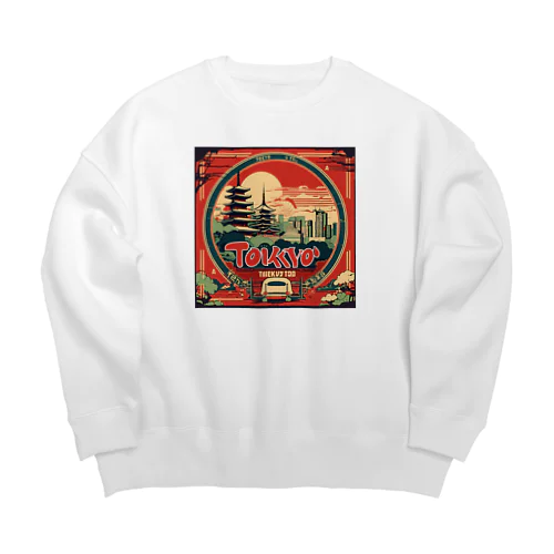 東京っぽいロゴ Big Crew Neck Sweatshirt