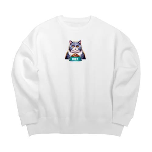 お腹が空いた猫 Big Crew Neck Sweatshirt