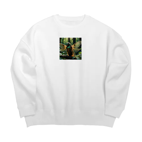 蝉の幼虫 Big Crew Neck Sweatshirt