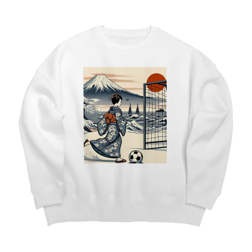 浮世絵にしてみた3 Big Crew Neck Sweatshirt