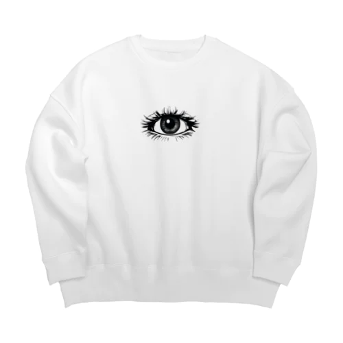 透き通った瞳 Big Crew Neck Sweatshirt