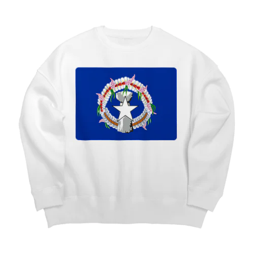 北マリアナ諸島の旗 Big Crew Neck Sweatshirt