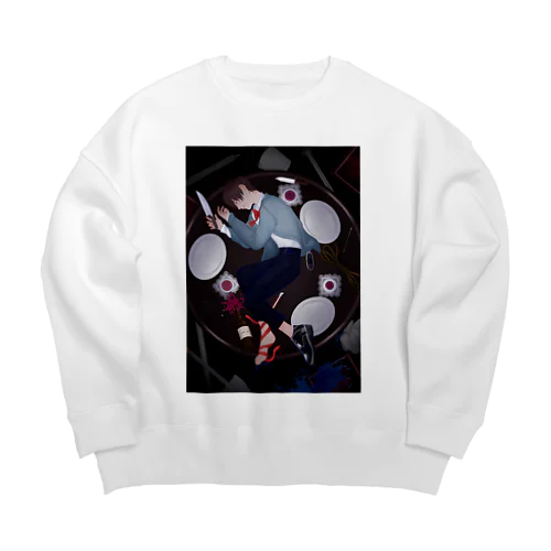 夢に溺れて Big Crew Neck Sweatshirt