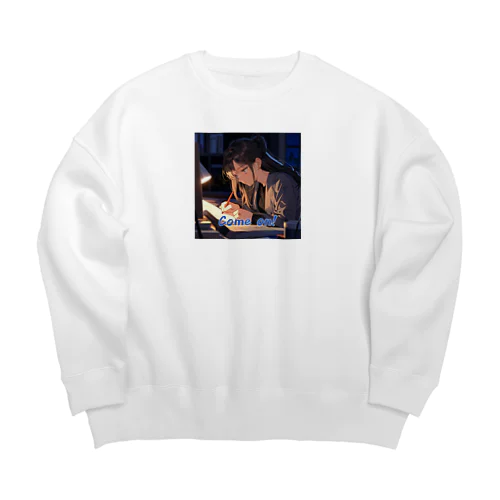 夢に向かって努力する女神 Big Crew Neck Sweatshirt