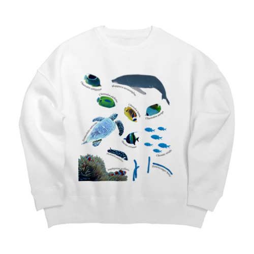 沖縄の海の生き物 Big Crew Neck Sweatshirt