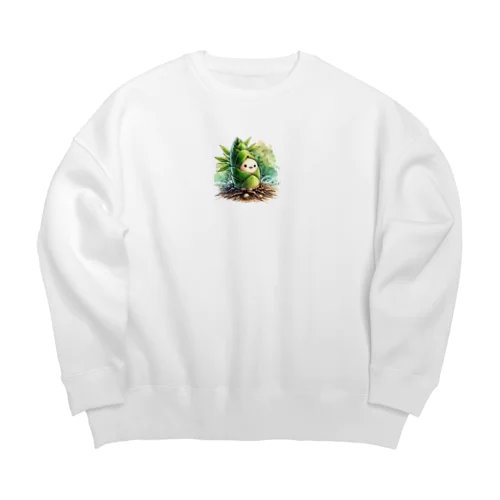 緑の竹の子 Big Crew Neck Sweatshirt