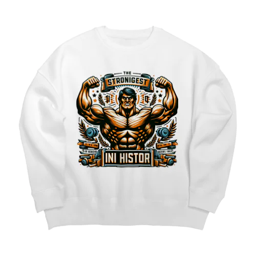 人類史上最強のマッチョ Big Crew Neck Sweatshirt