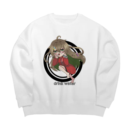 お水を勧めるギャル先輩 Big Crew Neck Sweatshirt