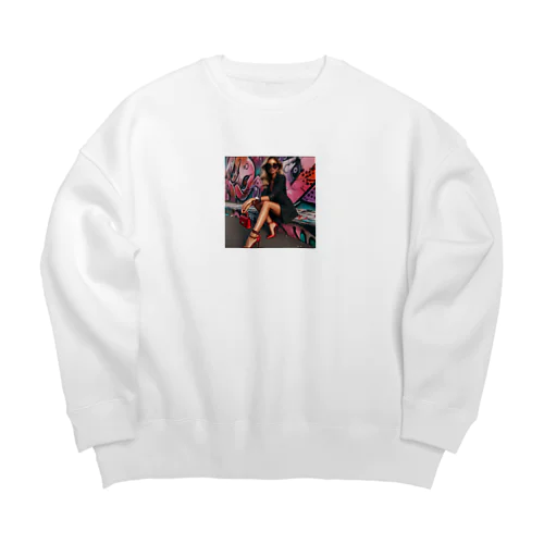 クールガール Big Crew Neck Sweatshirt