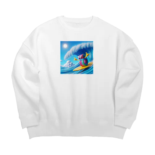 波乗り輪ゴム Big Crew Neck Sweatshirt