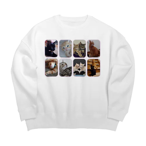 にゃんこ大集合 Big Crew Neck Sweatshirt