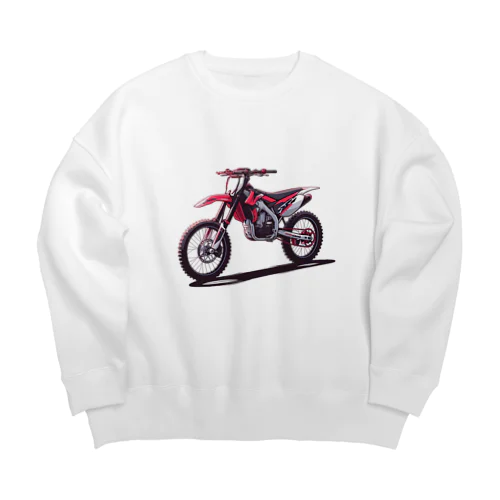 オフロードバイク デザイン モトクロス  Big Crew Neck Sweatshirt