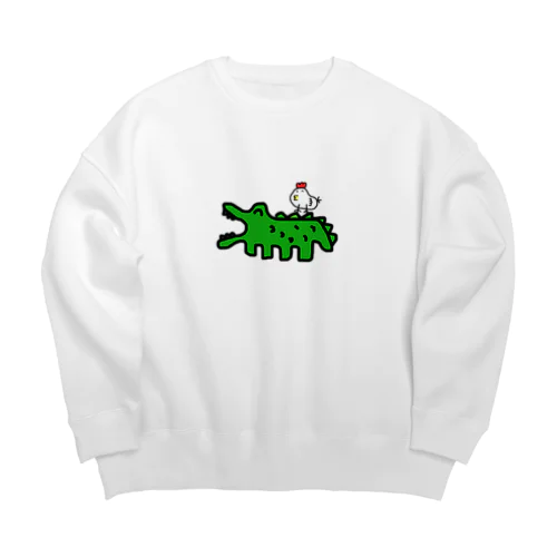 ゆるかわワニ Big Crew Neck Sweatshirt