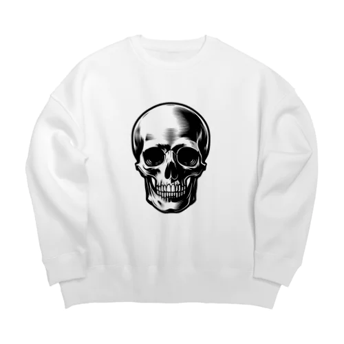 シンプルスカル Big Crew Neck Sweatshirt