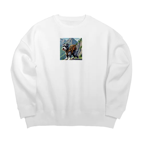 ミニチュアシュナウザー×冒険 Big Crew Neck Sweatshirt