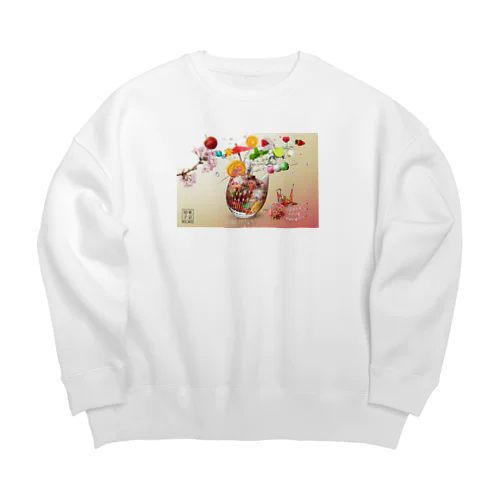 東京切子　お花見 Big Crew Neck Sweatshirt