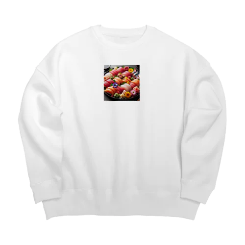 俺のグルメ～寿司～ Big Crew Neck Sweatshirt