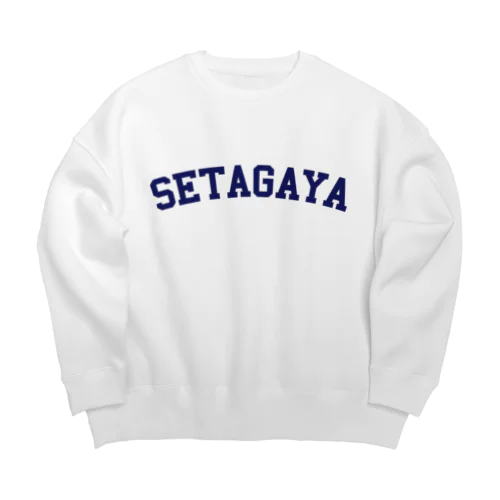 世田谷グッズ　ネイビーロゴ（setagaya item） Big Crew Neck Sweatshirt