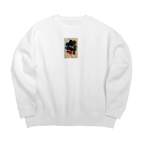 ボタンあーと⁈ Big Crew Neck Sweatshirt