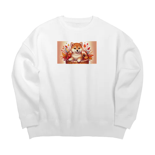 可愛い柴犬 Big Crew Neck Sweatshirt