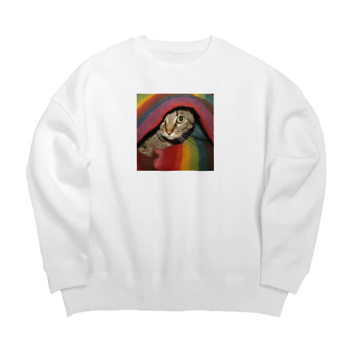 ブランケット猫 Big Crew Neck Sweatshirt