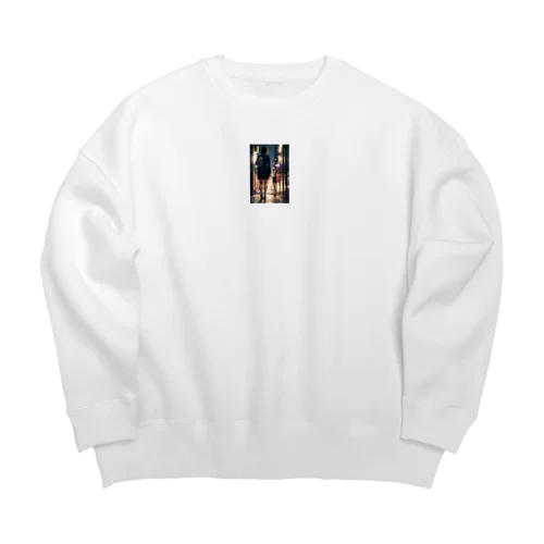 街の静寂 (Nocturnal Solitude) Big Crew Neck Sweatshirt