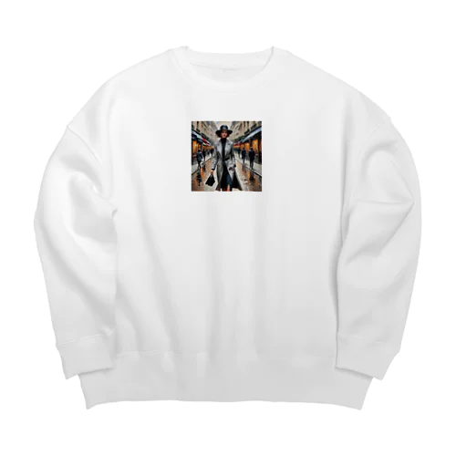 "Inspired by Parisian streets" Big Crew Neck Sweatshirt