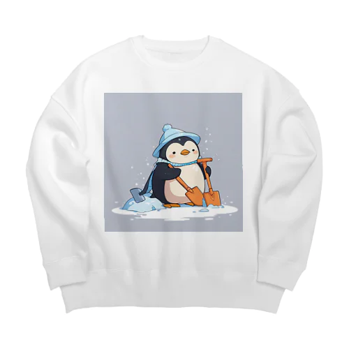 かわいいペンギンとおもちゃのシャベル Big Crew Neck Sweatshirt