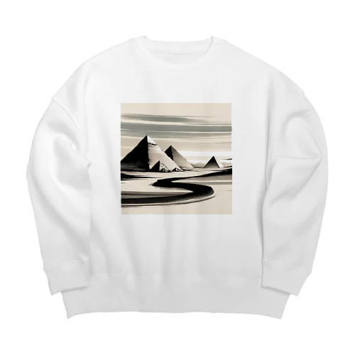 ピラミッド　世界遺産　日本風 Big Crew Neck Sweatshirt