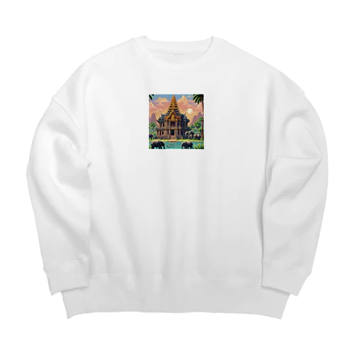 【東南アジアのカルチャーシリーズ】ラオスの象徴的なプーサー Big Crew Neck Sweatshirt