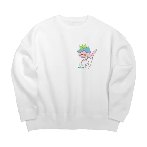 新体操（線香花火＆王冠） Big Crew Neck Sweatshirt