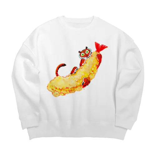 えび天とトラちゃん Big Crew Neck Sweatshirt