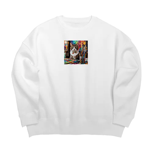 ネコちゃん Big Crew Neck Sweatshirt