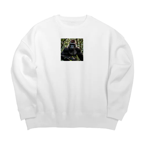 ミステリアスで力強い、ジャングルの王者ゴリラが登場！ Big Crew Neck Sweatshirt