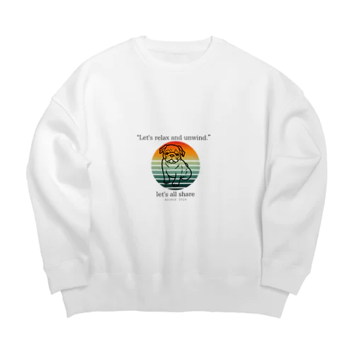 パグくん Big Crew Neck Sweatshirt