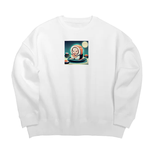 お寿司の赤ちゃん Big Crew Neck Sweatshirt