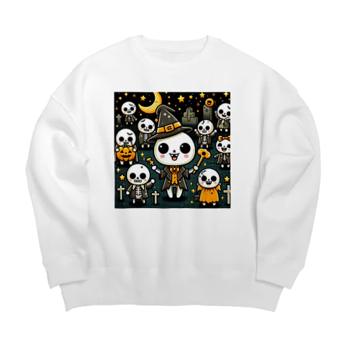 可愛いゾンビキャラクター1 Big Crew Neck Sweatshirt