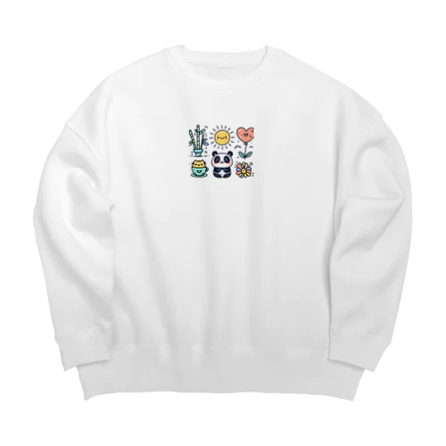 かわいいデザイン　人気アイテム Big Crew Neck Sweatshirt