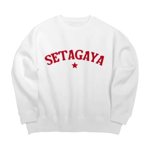 世田谷グッズ　レッドロゴ（setagaya item） Big Crew Neck Sweatshirt