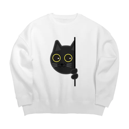 覗き猫 Big Crew Neck Sweatshirt