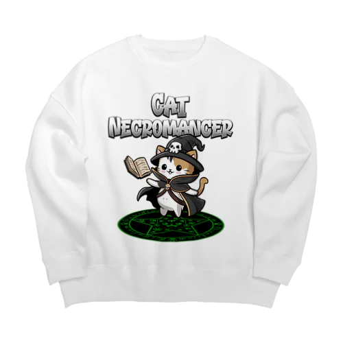 ネクロマンサーのネコさん Big Crew Neck Sweatshirt