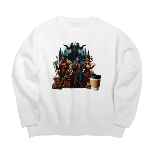 戦いの後のコーヒータイム Big Crew Neck Sweatshirt