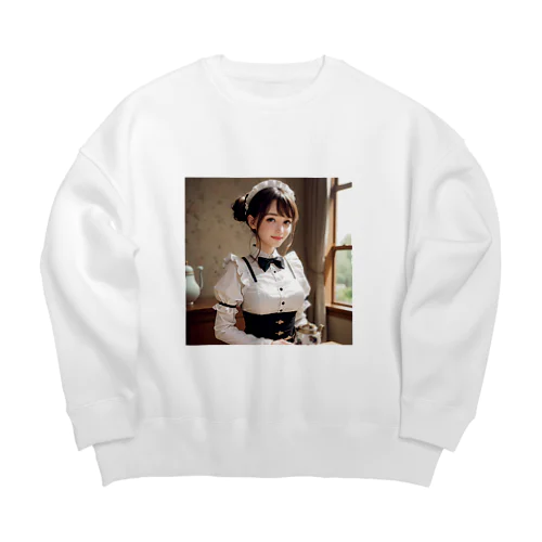 メイドさん Big Crew Neck Sweatshirt