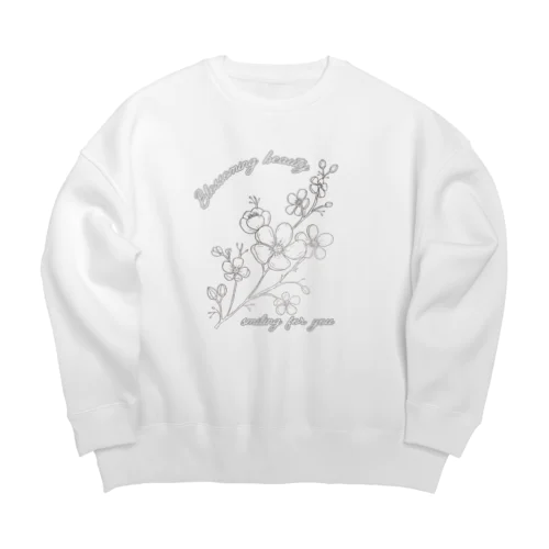 桜の花言葉 Big Crew Neck Sweatshirt