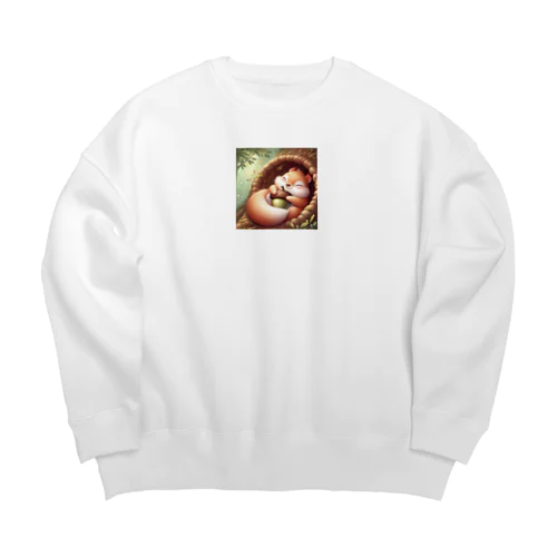 くつろぎリス Big Crew Neck Sweatshirt