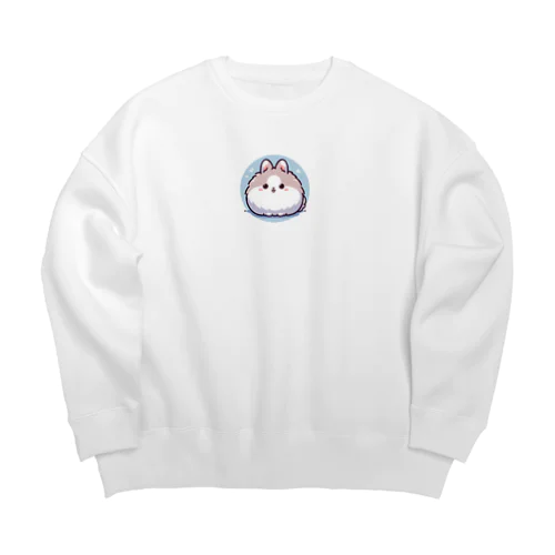 まんまるどうぶつ園 うさぎ Big Crew Neck Sweatshirt